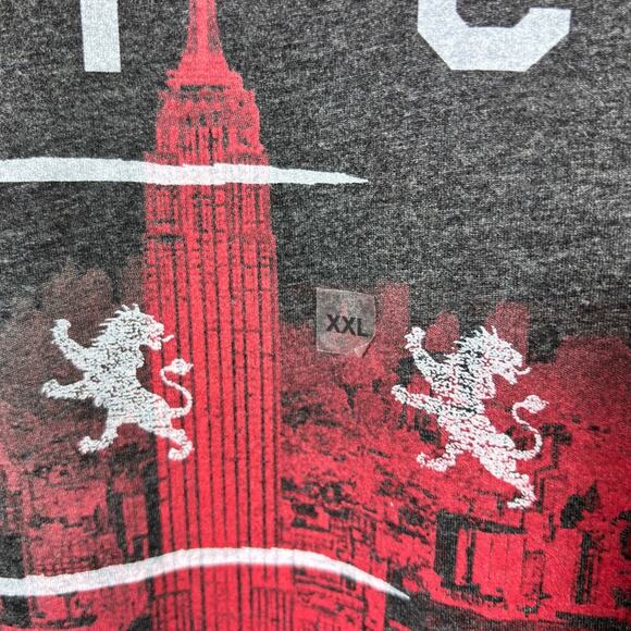 EXPRESS NYC 1980 GREY RED WHITE LONG SLEEVE MEN SHIRT SIZE XXL BRAND NEW W TAGS - Picture 3 of 5